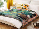Buddhist Monastery INS-Style Illustrated Line Blanket - Multi-Use Design V888-ELOSUNG28713