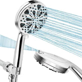 Shower Head 82 Functions Handheld Shower Nozzle with High Pressure Water Jet and Detachable Hose, V1189-LC-LY-00088