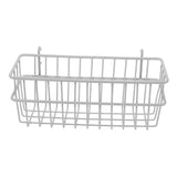 White Pegboard Storage Basket for Kitchen Wall Mounted Wire Organizer, Metal Wire Basket for Home V1366-AZ2-W-19194