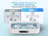 49khz 650ML Capacity Ultrasonic Jewelry Cleaner, 3 Cleaning Modes Ultrasonic Cleaner V1107-109-35428-WHT