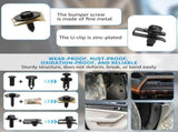 100Pcs Car Body Screws and Bolts Set Easy Install for Bumper Fender Liner V1366-AZ2-W-15570