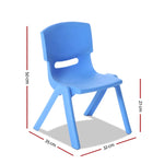 Keezi Kids Chairs Set Plastic Set of 4 Activity Study Chair 50KG KPF-CHAIR-4PC-BRGY