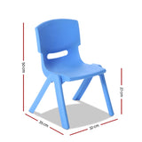 Keezi Kids Chairs Set Plastic Set of 4 Activity Study Chair 50KG KPF-CHAIR-4PC-BRGY