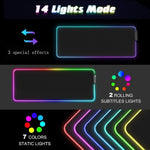 LED Gaming Mouse Pad Large 4 USB Ports RGB Extended Mousepad Keyboard Desk Anti-slip Mat V255-MPAD-RGBUSB