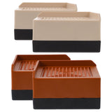 4pcs Bed Furniture Risers Heavy Duty Plastic Lifts for Beds and Legs V1366-AZ2-W-21027