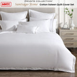 Private Collection 600TC Santiago Stone Cotton Sateen Quilt Cover Set Queen V442-LED-QUILTCS-SANTIAGO-STONE-QS