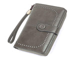 Leather Wallet Women Rfid Blocking Large Capacity, Zip Around Long Wallet - Pu Phone Clutch Purse, V1189-LWWAL-20260325-00080