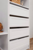 MALMO THREE SHELF/FOUR DRAWER WALK IN WARDROBE - HAMPTONS V164-ECW4HB