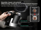 Airtight Coffee Canister with Humidity Gauge Date Record Disk One Way Exhaust Valve Double Layer V1294-YM0901-H49316B