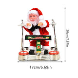 Christmas Electric Music Santa Claus Doll Playing Piano Ornament For Christmas Decorations for V1294-YM0523-10317368