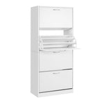 Artiss Shoe Rack Cabinet 60 Pairs 4 Doors - White FURNI-L-SHOE-4D3R-WH-AB