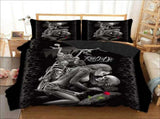 Nero Biker Skull Rose Quilt / Doona / Duvet Cover set V745-AQ041800D3