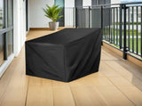 Black Outdoor Rocking Chair Cover, Polyester Patio Protector for Garden, Lawn, Porch Chairs V1369-AZ3-W-19297