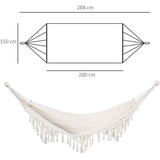 Portable Travel Hammock Bohemian Chic Style Hammock Canvas Total Dimensions 2.88L X 1.5l M Cotton V1237-ZY-528-055
