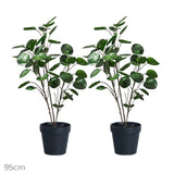 SOGA 2X 95cm Artificial Tree Indoor Nordic Style Artificial Tree Potted Simulation Tree, Home Decor APLANTFHJQD11051X2