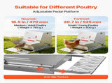 Automatic Chicken Feeder, 18.14 kg Capacity, Rainproof Treadle Poultry Feeder with Lockable Lid, No V952-JQWLQ40LBSZDYWBXU001V0