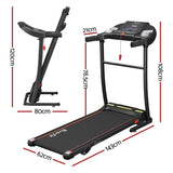 Everfit Treadmill Electric Home Gym Fitness Exercise Equipment Incline 400mm TMILL-TITAN40-W500-BK