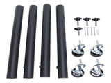 4PCS Furniture Legs with Caster Wheels Heavy Duty Carbon Steel Table Leg Extender Riser for Cabinet V1294-YM0901-3116240004512