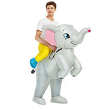 Ride On Elephant Cartoon Costumes Air Model Inflatable Costume Funny Dress Up Props Halloween Party V1263-JX-7910