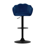 Artiss 2x Bar Stools Gas Lift Velvet Blue BA-K-9968-BLX2