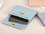 Small Leather Wallets for Women with Metal Buckle, Stylish Card Holder Wallet Case Coin Purse Cash V1259-DP01-A-5218