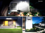 74 LED solar sensor lights with motion sensor, 3 brightness modes, outdoor wall lights, suitable for V1102-HEDJ-004