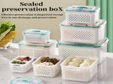 Refrigerator Fresh Keeping Box Food Storage Container with Leak Proof Lock Cover - Multi Layer V1366-AZ2-W-11989
