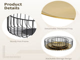 3PCS Metal Fruit Basket Set for Kitchen Counter, Decorative Wire Baskets with Detachable Tray, V1192-AZ-W-18324