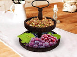 Rustic Wooden Wedding Cupcake Stand Tiered Dessert Display Dark Brown for Parties V1369-AZ3-W-20565