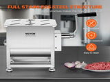 Manual Meat Mixer, 10L Fixed Tank Meat Processing Equipment, Stainless V952-SYRLJBJBKQXKXAJIU001V0