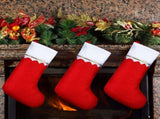 100 Pieces elt Christmas Stockings 15 Inch Party avors Stockings Xmas Decoration Stocking Rustic V1259-DP01-F-502