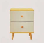 NNECN Wooden Bedside Cabinet with Two Drawers and Sturdy Legs V728-NNE007-BEDSIDE-CABINET