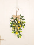 Artificial Lemon Teardrop Wreath Wall Hanging Teardrop Lemon Fruit Wreath Artificial Lemon Swag V1294-YM0714-211231XU01-2