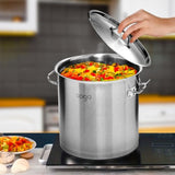 SOGA Stock Pot 21L Top Grade Thick Stainless Steel Stockpot 18/10 SOGASTOCKPOT30CM21L