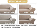 2 Pieces Loveseat Covers Fit Lovesat Width Up to 70 Inch Furniture Cover/Protector, Jacquard Spandex V1258-DP02-F-647