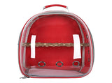Red Stylish Transparent PVC Pet Carrier Backpack - Large Capacity, Multi-Use for Birds & V888-ELOSUNG21772