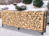 233cm Extra Long Heavy Duty Firewood Log Rack Metal Storage Holder Garden Indoor V767-JJ-XZ112-V1