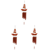 3Pcs Brown Bamboo Wind Chime for Home and Garden Decor V1369-AZ3-W-18041