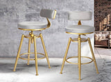 Levede 1x Bar Stools Kitchen Stool Chair BR1042-2-GY