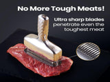 Gourmet Easy Meat Tenderizer Tool, Ultra Sharp Stainless Steel Needle Blades, Non-slip Long Handle V1376-MEATNEDLUX