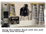 Garage Organization 8-Pack Stainless Steel Wall-Mount Ladder Hangers for Ladders and Wheelbarrows V1370-AZ4-10491