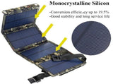 Foldable USB Solar Panel for Camping RVs Boats Smartphones and Laptops, 20 W Output, 5 V, Camouflage V1237-MS-912-024