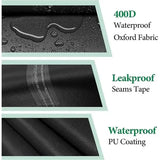 Waterproof 420D Oxford Adult Tricycle Cover with PU Coating and Reflective Strips for Outdoor V1189-LC-HW-00703