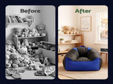 Artiss Gaming Bean Bag Chair for Adults Teens Kids Splash-Proof Floor Gaming Chair BD-COVER-GAME-CH-BLBK