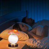 Pink Dreamy Rose Planet Lamp Night Light - Elegant 21cm USB-Charged 3-Color Touch Dimming Decor Gift V888-ELOSUNG21553