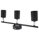 LED Track Light Kit 3 Heads 15.9in Arm 90 Degrees Rotatable Matte Black 3 Light Track Lighting Kit V1294-YM0703-3119230078511