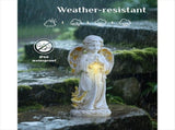 Solar Angel Statues for Outside Garden,12 Inch Solar Angel Figurines Light for Cemetery V1366-AZ2-W-14512