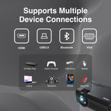 Laser HD Projector with Bluetooth & HDMI V1031-PJ-100HD-542