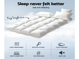 Giselle Bedding 5cm Bamboo Pillowtop Mattress Topper 1000GSM Mattress Pad for Back Pain Relief TOPPER-BAM-KS