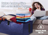 6 Pack Extra Large Moving Bags with Strong Zippers & Carrying Handles, Heavy Duty Storage Tote for V1258-DP02-C-1349